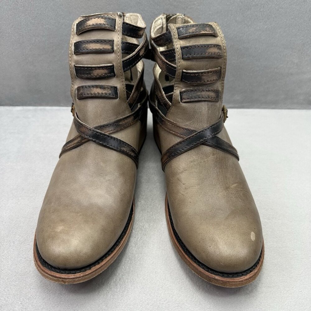 Freebird by Steven Stair Womens Size 9 Caged Summer Boots Distressed Leather - Picture 2 of 8